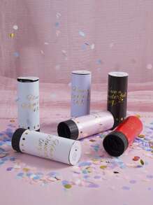 2pcs Mini Handheld Confetti Exploder, Suitable For Weddings, Birthdays And Special Occasions - Ideal Choice For Christmas, Halloween, New Year Celebrations