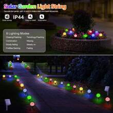 1 pièce Boule lumineuse à bulle solaire, à énergie solaire, 1 pour 10/20/30 guirlandes lumineuses de jardin à LED, Boules de cristal décoratives pour l'éclairage paysager, pour villas, cours, allées, pelouses, décoration de fête. Chargée automatiquement au soleil pendant la journée, s'allume automatiquement après la tombée de la nuit.