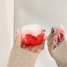 Galaxy Buds Marble-TPU Case For Buds 2/Pro/Pro 2/Live/FE, Scratch-Resistant & Anti-Slip Texture, Sleek & Stylish Design With Detachable Carabiner