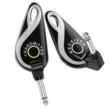 H1 Wireless Guitar System 2.4 GHz, Professional Starter Rechargeable Audio Wireless Guitar Transmitter Receiver For Guitar, Bass, Electronic Instruments - Black - View 10
