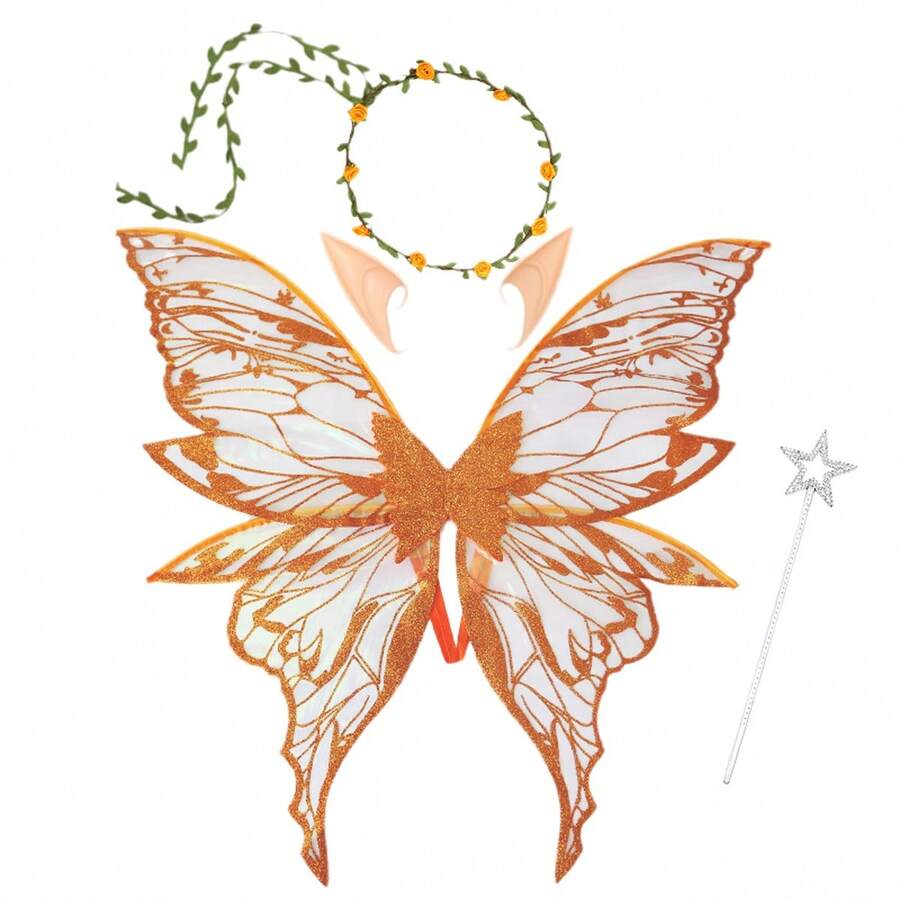 Fairy Wing For Girls Women Butterfly Wing For Halloween Costume Cosplay Christmas Birthday Present - trái cam - Xem 1