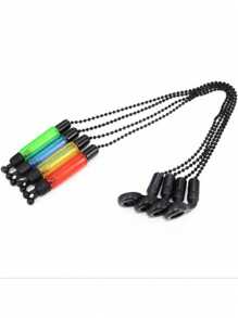 1 Stück Biss-Alarm Karpfen Angeln Haken Bobbins Indikatoren Angelwecker Stahl (zufälliges Kopfmuster) Kette Biss-Alarm Angelwerkzeug Karpfenangeln Bobbins, gemischte Farbe, hochbrechendes Polymer, ohne Batterie, kein Magnesiumstab/Feuerstein, für Angelwecker-Anzeige, Unabhängigkeitstag, Halloween, Tag der Arbeit