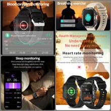 GUHUAVMI 1PC GUHUAVMI 2024 New Outdoor Durable Black Smart Watch Men's 3ATM Waterproof Sports Fitness Ai Voice Wireless Call Smart Watch Suitable For Android IOS