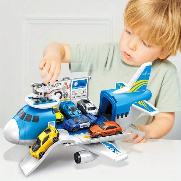 Creative And Novel Transformable Aircraft Toy Set - Multiple Themes, Military Fighter, Tank Transporter, Gift Box Packaging - Suitable Gifts For Boys And Girls,Back To School
