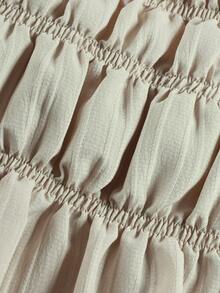 2pcs Girls Pearl Trim Shorts And Camisole Set, Casual Summer Outfit - Beige - View 7