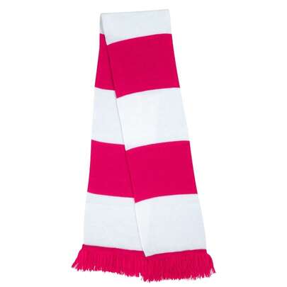Result Team Fringed Scarf (Fuchsia/White)