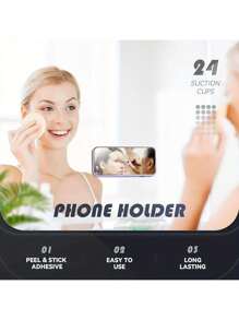 Set de 6 piezas/5 piezas/4 piezas/3 piezas Soporte de teléfono de silicona con ventosa, soporte adhesivo impermeable apto para la mayoría de los teléfonos, anillo de dedo universal para teléfono para selfie y video, con accesorios de montaje adhesivos fuertes compatibles con , teléfonos Android, regalo para cumpleaños, familia, amigos.