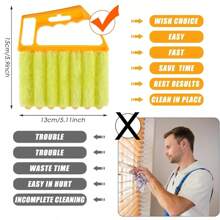 1pc Blind Cleaning Tool, Air Conditioner Outlet Duster Brush, Crevice Cleaning Brush,Kitchen Cleaning Brush,Kitchen Cleaning Kit,Random Color And Style, Cleaning Utensils, Household Cleaning Supplies, Room Decoration, Suitable For Kitchen, Restaurant, Party, Gathering, Home Gifts