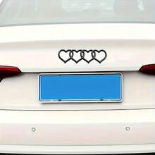 1pc Heart Car Logo Trunk Badge Sticker - 3D Love Car Logo Sticker, Durable ABS Plastic, Easy To Install - Vehicle Personalized Accessories, Auto Accessories - one-size - View 5