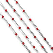 1 M/Piece 304 Stainless Steel Multi-Color Bead Chain Enamel Drip Oil Side Chain Necklace Bracelet Fashion Accessories DIY Jewelry Accessories Necklace Bracelet