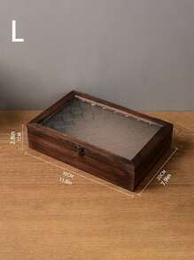 1pc Multifunctional Vintage Wooden Storage Box, Large Capacity Container For Organizing Beads, Crafts, Diamond Painting, Headphones, Cables, Chargers, Jewelry, Office Desk & Drawer Small Items