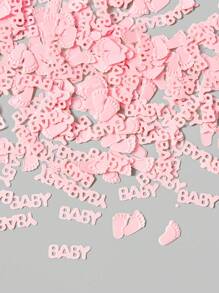 15/30/50g Gender Reveal Baby Foot Paper Scrap, Desktop Decoration Glitter Sprinkle Paper Scrap, Party Decoration, Baby Shower