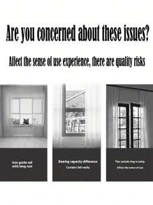 20/50 piezas Ganchos para riel de cortina de ventana, ganchos para cortinas, deslizadores de cortinas - Juego de rieles de cortina de techo con ganchos plegables con candado, adecuado para habitaciones y particiones