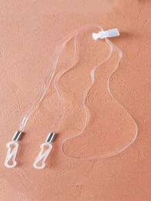 Sombrero transparente a prueba de viento con cuerda ajustable, máscara con cuerda para la barbilla, correa de sombrero elástica invisible a prueba de caídas para niños para uso al aire libre