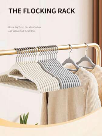 5/10pcs Velvet Hangers, Clothes Hanger With 4-Colors Swivel Hook, Non-Slip, And Space-Saving, For Coat, Shirt, Dress, Pants, Tie