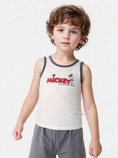Balabala Kids' Sleeveless Tank Top, Antibacterial T-Shirt Set For Summer