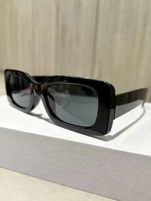 5pcs/1pc Solid Color Simple Fashion Glasses Y2k Square Frame Temperament Unisex Retro Sports Fashion Glasses, Daily Wear Beach Accessories