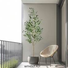 1pc 65-200cm Large Artificial Olive Plant Tree Branches Fake Green Faux Plant Plastic Leaves Ornamental Indoor Outdoor Artificial Plant For Home Garden Hotel Office Party Room Decor