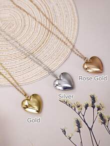 LICVIC 1/2pcs Customized Photo Heart Pendant Necklace, Personalized Photo, Creative Elegant Classic, Interchangeable Daily Wear, Warm Jewelry, Girl Gold Fashion Back To School Gift