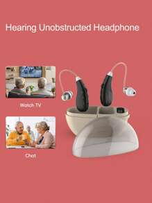 Hearing Amplifier For The Elderly, Rechargeable Digital Hearing Aid-Charging Bin, With Noise Elimination Function, Suitable For Adults With Severe Hearing Loss, With Volume Control,