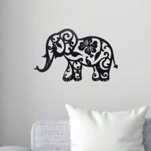 Quadro Vazado Elefante Decorativo Sala Escritório, quadro decorativo preto vazado MDF decoração