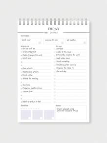6.5 X 9.8" 52 Sheets To Do List Notepad: With Multiple Functional Sections, Spiral Daily Planner Notebook, Task CheckList Organizer Agenda Pad For Work, Office School Supplies Back To School