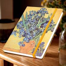 1Pc, A5, Van Gogh Retro Oil Painting Sketchbook, 100Pages, Bandage Sketchbook, Marker Pen Sketchbook, Thick Watercolor Sketchbook, Hand-Painted Journal, Hard Cover Thickened Notebook, Drawing Supplies, Paper For Artists, Perfect Gift