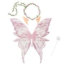 Fairy Wing For Girls Women Butterfly Wing For Halloween Costume Cosplay Christmas Birthday Present - Pink - View 1