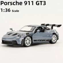 1:36 Scale 911 GT3 RS Die-Cast Miniature Replica, Wind-Powered Pull-Back Mechanism, Weather-Resistant Zinc Alloy Racing Collectible For Ages 3-12