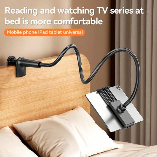 Supporto per tablet con braccio flessibile e base girevole a 360°, regolabile, per montaggio su letto, ufficio, cucina e palestra, per una visione a mani libere a angolazioni perfette, ideale come regalo per studenti, lavoratori a distanza e appassionati di cucina