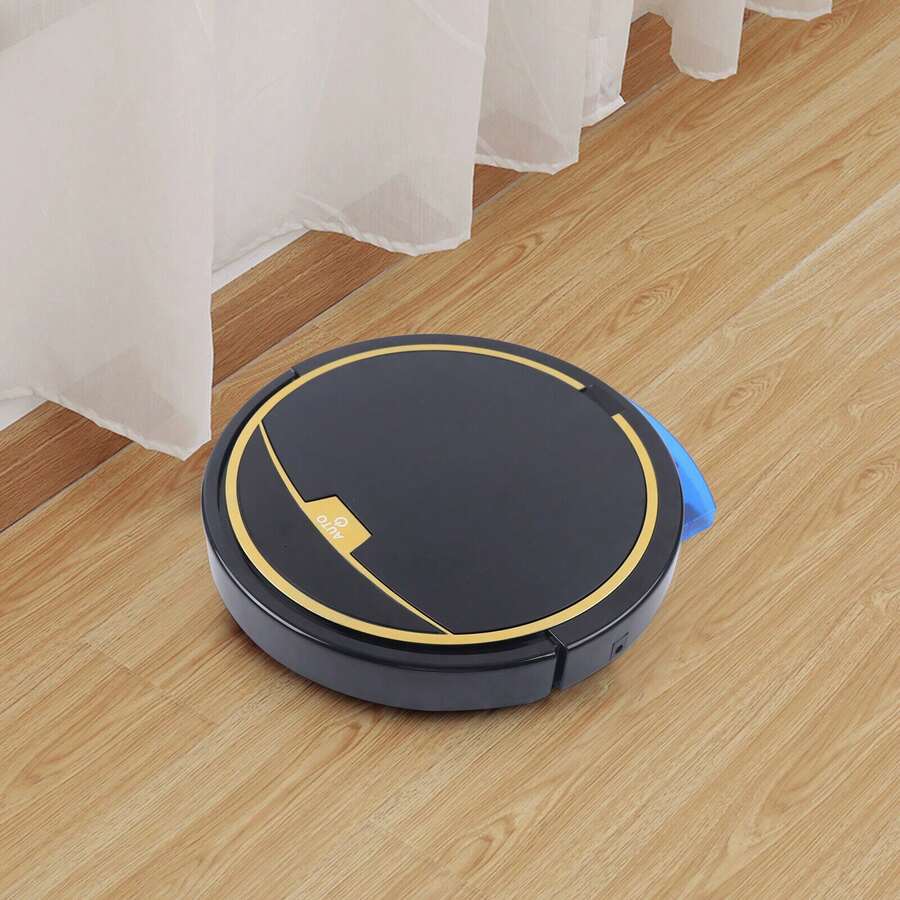 Smart Robot Wet Floor Mop Cleaner Sweep Carpet 3 In 1 Rechargeable & Water Tank - 黑色 - 查看 1
