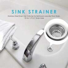 1 pieza Colador de acero inoxidable para fregadero, anti-obstrucción y anti-óxido, fácil instalación para cocina y baño - Multicolor - Ver 7