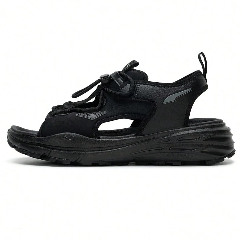 Puma 男鞋女鞋拖鞋/涼鞋Hypnotic Sandal舒適輕便運動休閒鞋401653-01 - 黑色-黑色 - 查看 1