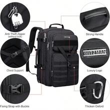 WITZMAN Carry On Travel Backpack For Men Large Convertible 45L Duffle Bag Fit 17 Inch Laptop Airline Appd - Black - View 5