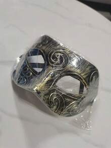 1pc New Half Face Mask, Mysterious Retro Mask, Adult Men Masquerade Mask - Multicolor - View 14