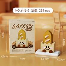 New Arrivals Kawaii Bread&Cake Series Mini Building Blocks Toys Micro Small Particle Building Blocks Plastic 3D Puzzle Toast Sandwich Croissant Kids Toys Educational Toys,Children Birthday Gifts,Party Decorations,Christmas Gifts/New Year Gifts - Multicolor - View 12