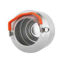 1.5L Round Pot Kettle Series Portable Stainless Steel Durable Bushcraft Gear Open Fire Kettle For Heating Water, Cooking Tea, Coffee - Silver - View 8