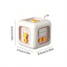 6-In-1 Busy Cube Toy, Suitable For Teens And Youth - Improves Fine Motor Skills And Early Learning Abilities, White With Yellow Accents, Made In China, Teen Toy