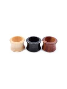 2 Pieces 8mm-20mm Hollow Natural Wood Men Ear Tunnels Plugs Expander Stretchers Gauges Earrings Piercing Body Jewelry