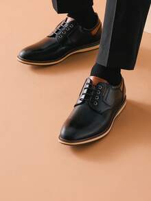 Zapatos de Vestir Casuales para Hombre Oxfords Formales - Negro - Ver 2