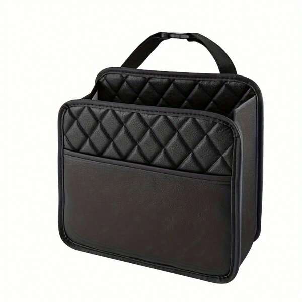 1pc Car Chair Back Storage Bag, Hanging Bag, Multi-Functional Storage Box, Car Interior Decoration Supplies, Car Seat Back Storage Bag, Car Trash Can, Universal Car Accessories