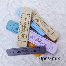 10/25/50 szt. Ręcznie robione metki na szydełku Ręcznie robione skórzane etykiety Skórzane metki na przedmioty ręcznie robione Zdobienie Dzianiny Akcesoria z otworem dla majsterkowiczów Szycie szydełkowej czapki - losowy kolor