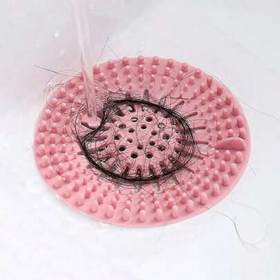 1pc Bathroom Drain Hair Catcher, Silicone Sink Strainer, Fits Kitchen Sink Drain Mesh Filter