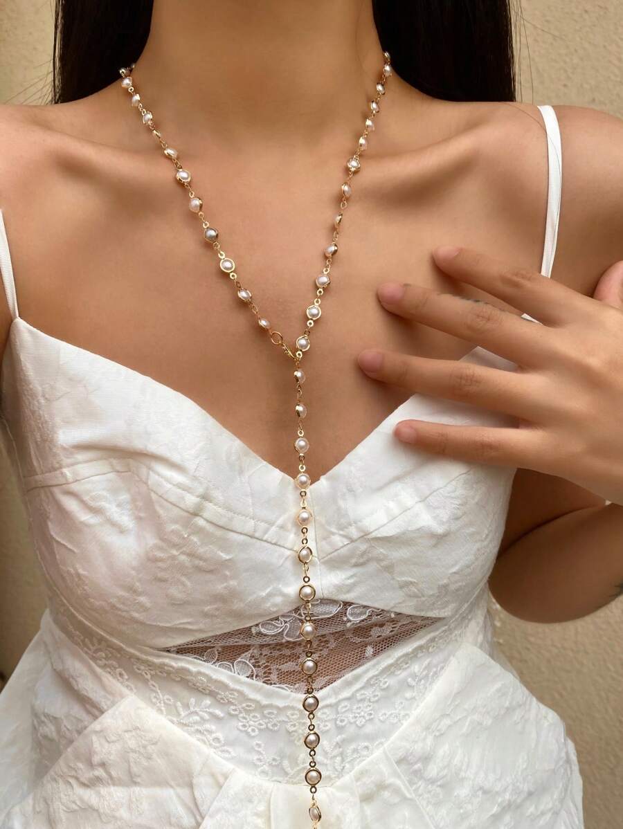 1 pieza Collar en forma de Y con colgante de corazón hueco de plata/oro, decoración con brillo, apto para uso diario, citas, fiestas, vacaciones, aniversarios, regalo de cumpleaños, elegante, delicado, minimalista, lujoso, de moda, sexy, lindo