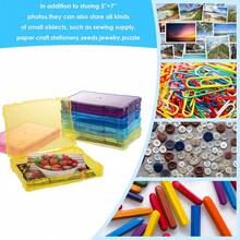 NetHong Photo Storage Box Crafts Storage Clear Colour Container Photographs 5"X7" Big - Multicolor - View 6
