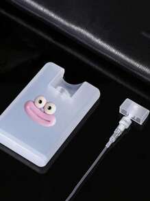 1 pieza Botella de spray de plástico con forma de tarjeta con capacidad de 20ml, 4 colores diferentes de boca interesante (rosa, blanco, rojo, negro), rellenable y utilizable, puede almacenar perfume, alcohol, agua desmaquillante