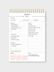 6.5 X 9.8" 52 Sheets To Do List Notepad: With Multiple Functional Sections, Spiral Daily Planner Notebook, Task CheckList Organizer Agenda Pad For Work, Office School Supplies Back To School