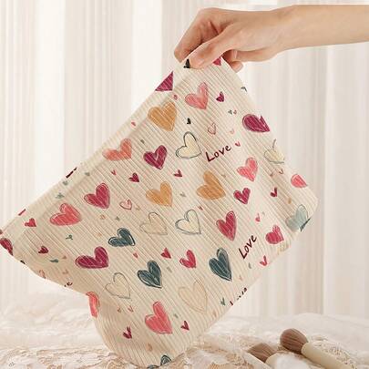 Bolsa de cosméticos de pana con estampado divertido, bolsa de maquillaje liviana con cremallera para viajes, organizador de artículos de tocador multifuncional unisex, versión reforzada