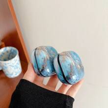 Galaxy Buds Marble-TPU Case For Buds 2/Pro/Pro 2/Live/FE, Scratch-Resistant & Anti-Slip Texture, Sleek & Stylish Design With Detachable Carabiner