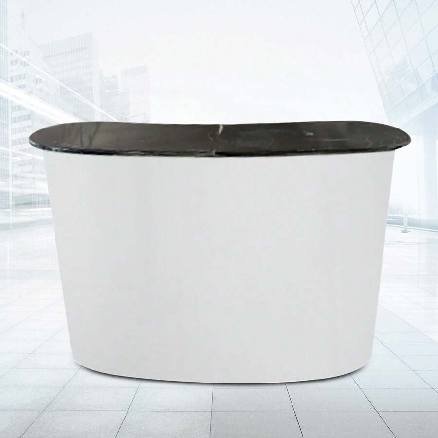 Pop Up Counter, Exhibition Show Stand,Trade Display Pop Up Podium Reception Desk - Black and White - View 1